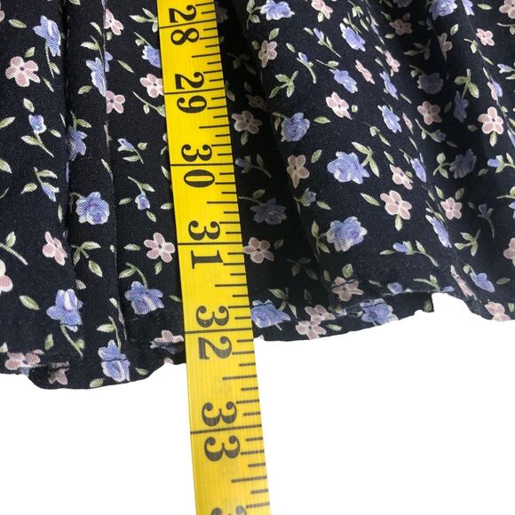 Vintage Enywear Enytime Skirt OS Petite Blue Floral Tiered Midi Cottagecore Boho - Picture 12 of 14